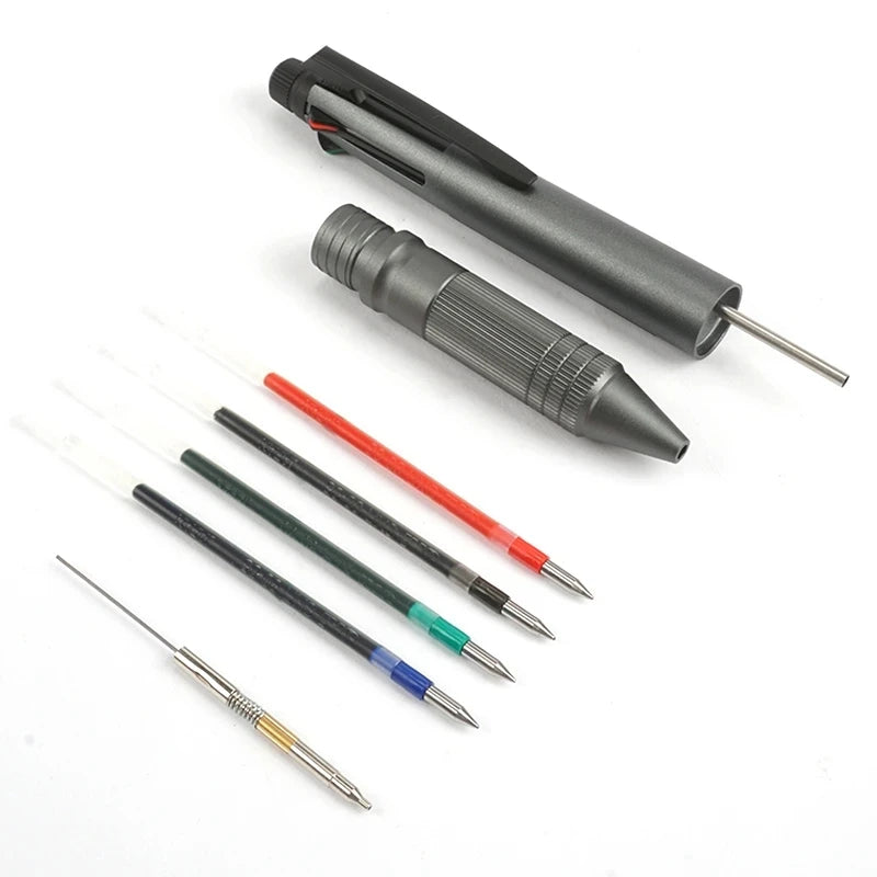 Uni Metal Multi-Function Ballpoint Pen 5 in 1 Mechanical Pencil Jetstream Quick Drying 0.38/0.5/0.7MM Refill for Business SChool